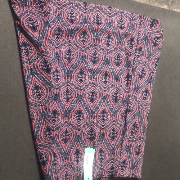 Renee C Navy Blue and Corral skirt - Picture 3 of 4